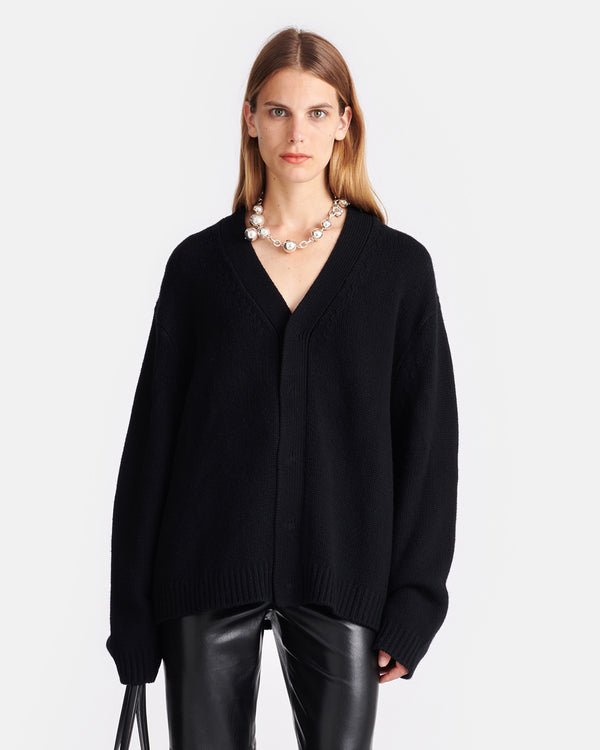 Nanushka Braye - Cashmere-Blend Cardigan - Black