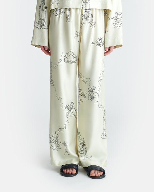 Nanushka Brenda - Printed Silk Twill Pants - Folktale
