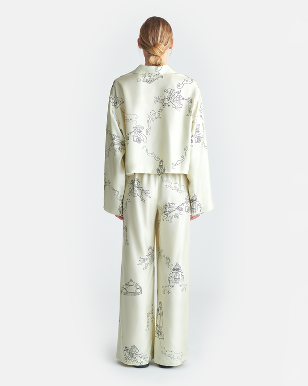 Nanushka Brenda - Printed Silk Twill Pants - Folktale