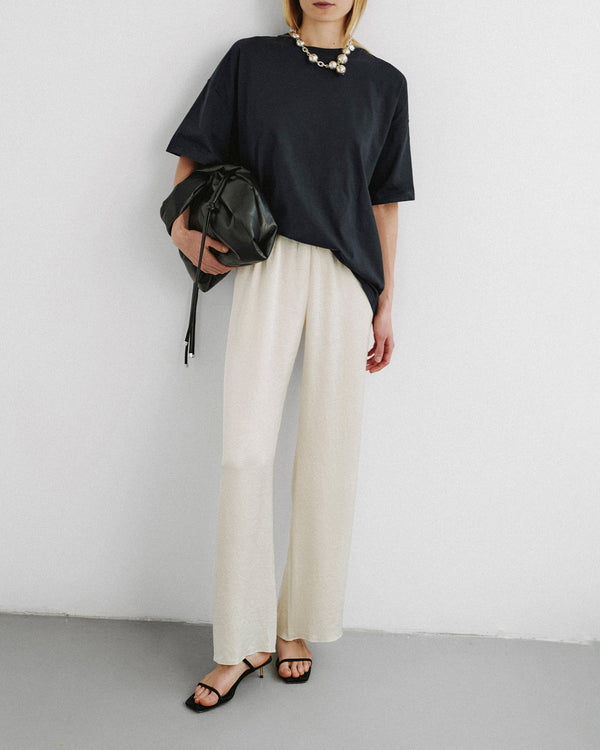 Nanushka Brenda - Washed Satin Pants - Ecru