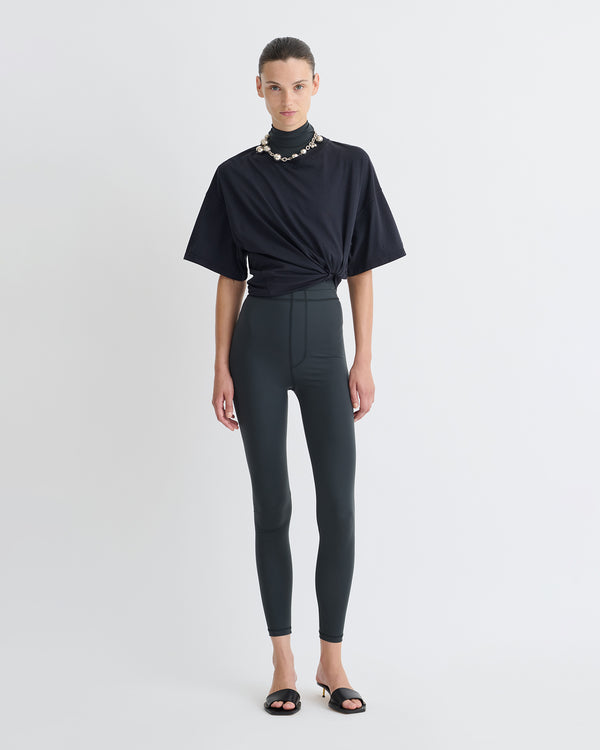 Nanushka Brette - Elastic Jersey Pants - Dusty Blue