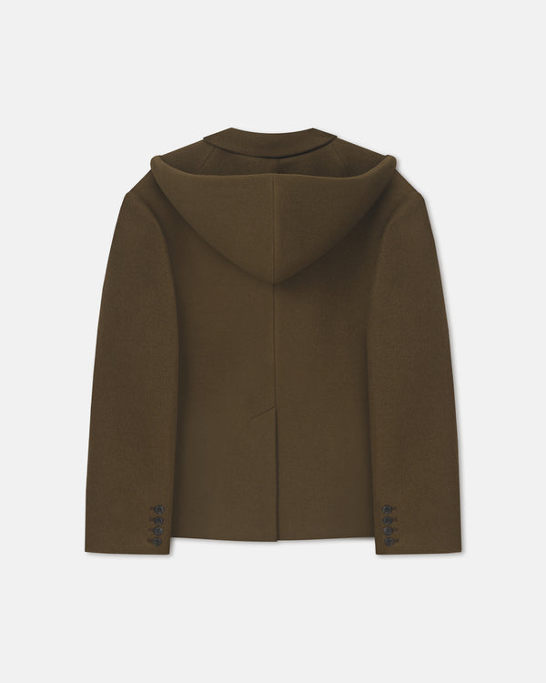 Nanushka Brione - Aged Felted Wool Blazer - Wood