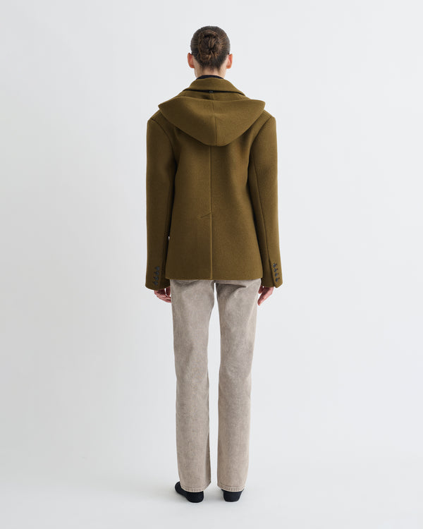 Nanushka Brione - Aged Felted Wool Blazer - Wood