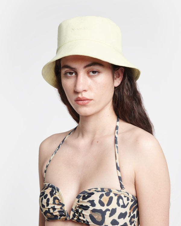 Nanushka Caran - Signature Logo Bucket Hat - Moonbeam
