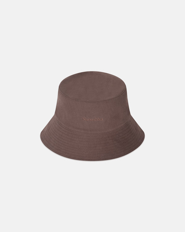 nanushka Caran - Signature Logo Bucket Hat - Nutmeg