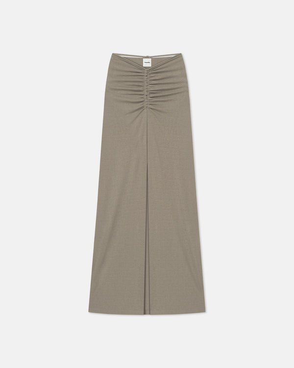 nanushka Cheyen - Mesh Jersey Long Skirt - Fog