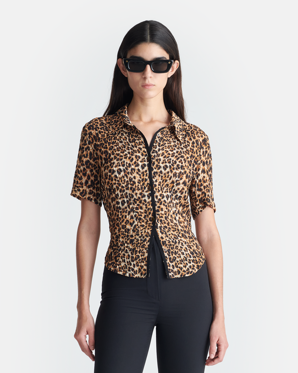 nanushka Clare - Printed Shirt - Ocelot