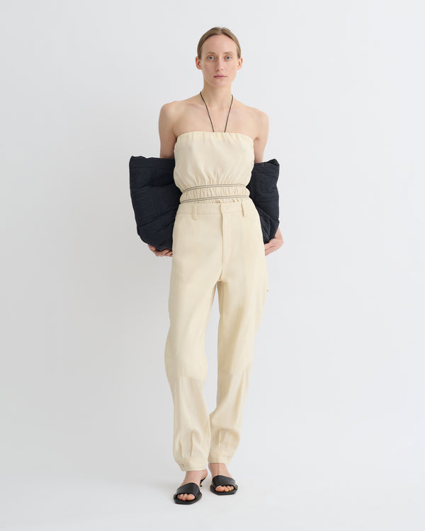 nanushka Daron - Glass Poplin Pants - Oat