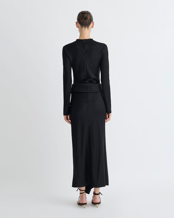 Nanushka Diah - Crisp Satin Dress - Black