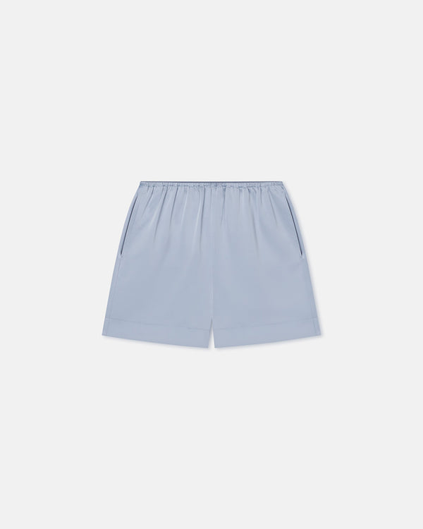 Nanushka Dylla - Tailored Slip Satin Shorts - Ice Blue