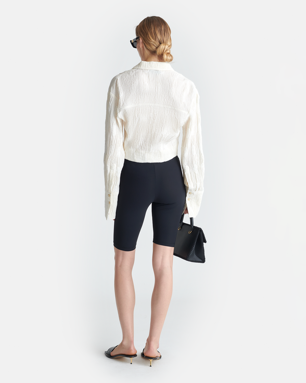 Nanushka Enola - Seersucker Gauze Shirt - White