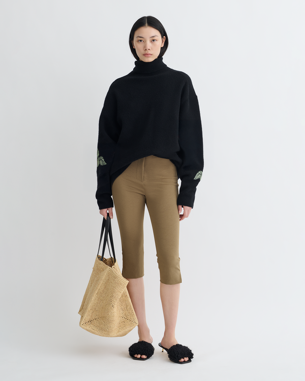 Nanushka Frannie - Turtleneck Sweater - Black/Roses