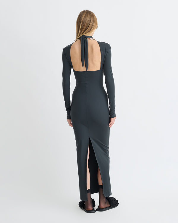 Nanushka Glinda - Elastic Jersey Dress - Dusty Blue