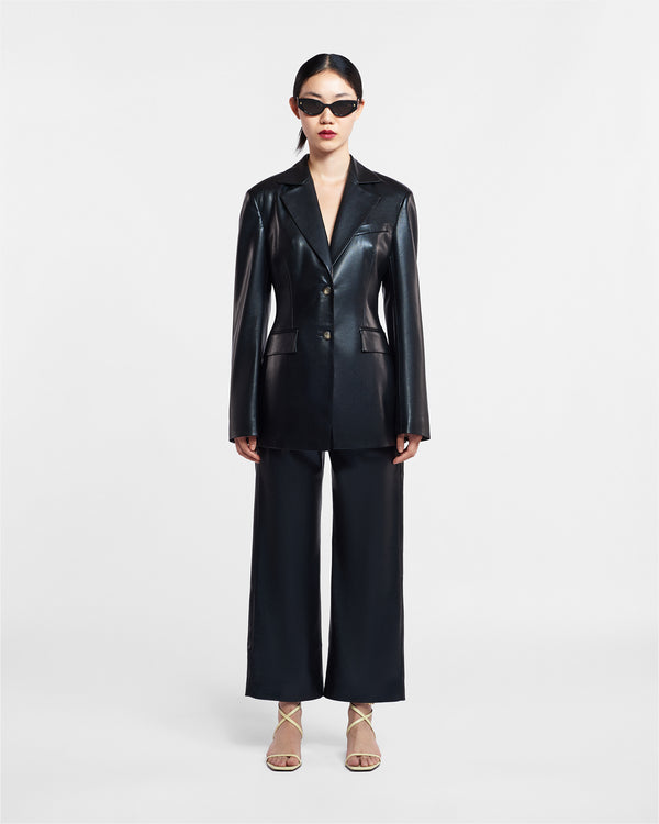 Nanushka Hathi - Okobor™ Alt-Leather Blazer - Black