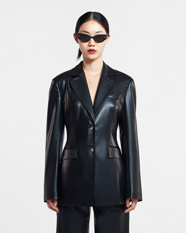 nanushka Hathi - Okobor™ Alt-Leather Blazer - Black