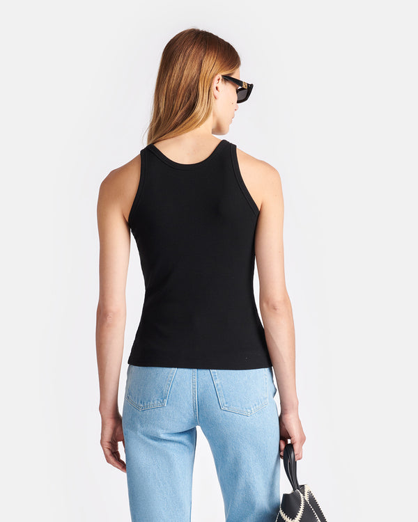 Nanushka Herve - Ribbed-Jersey Tank Top - Black