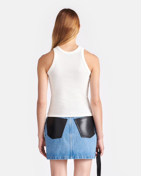 Nanushka Herve - Ribbed-Jersey Tank Top - Off White