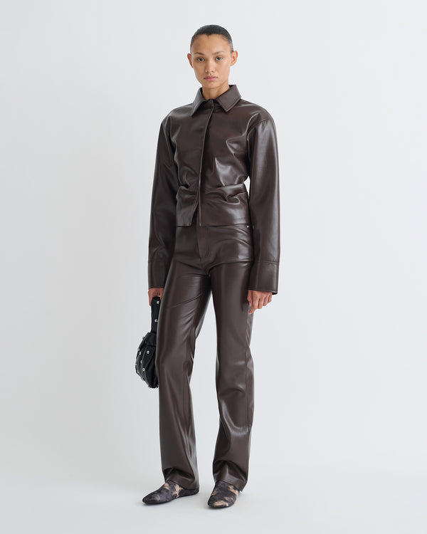 Nanushka Hildie - Okobor Shirt - Coffee Ground