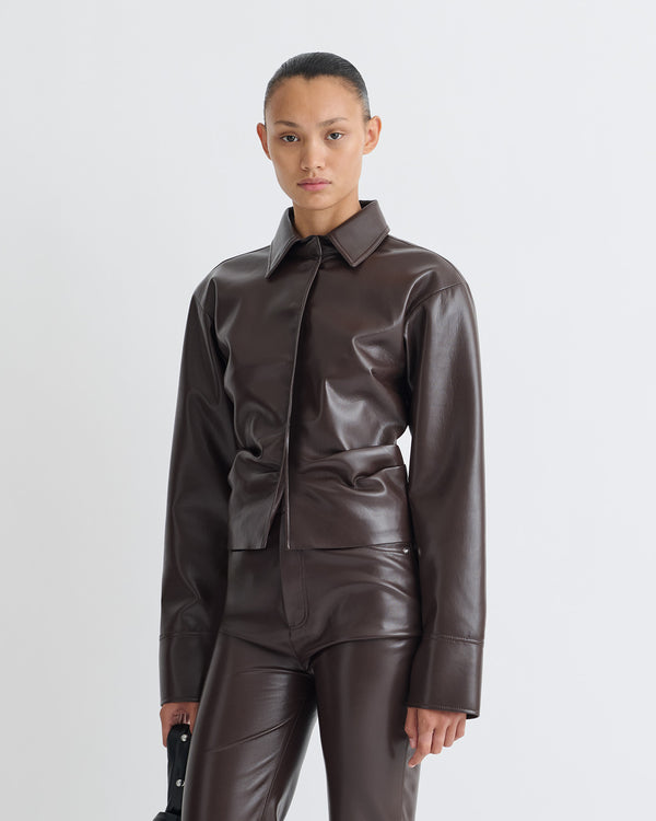 Nanushka Hildie - Okobor Shirt - Coffee Ground