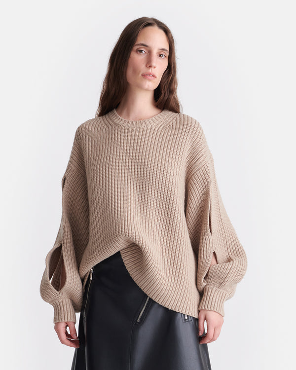 nanushka Jacint - Cashmere-Blend Sweater - Oatmeal