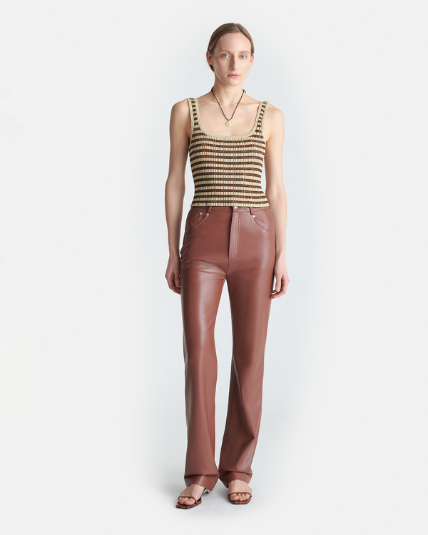 nanushka Jacoba - Okobor™Alt-Leather Pants - Henna
