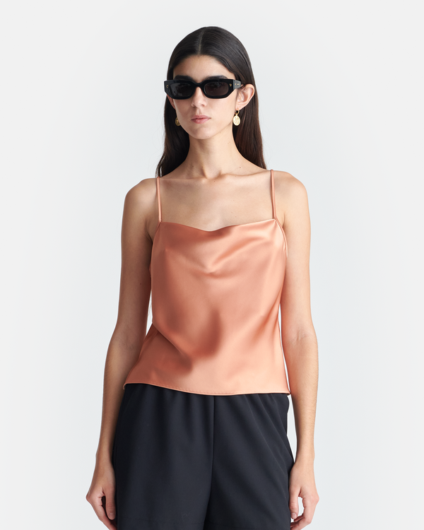 nanushka Johar - Slip Satin Top - Apricot