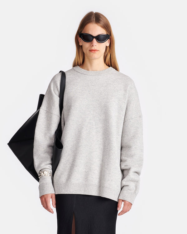 Nanushka Joyann - Plush Cashmere Sweater - Gray