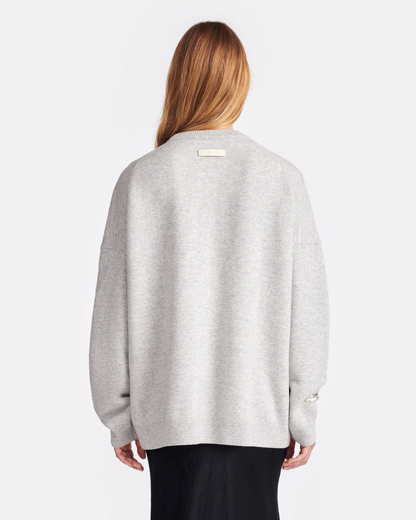 Nanushka Joyann - Plush Cashmere Sweater - Gray