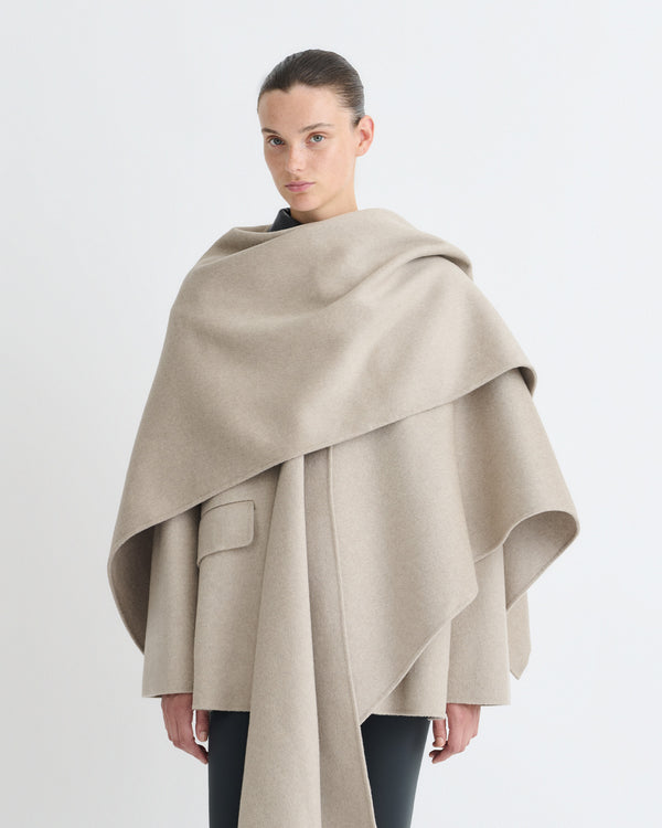 Nanushka Kamin - Double Wool Scarf - Stone