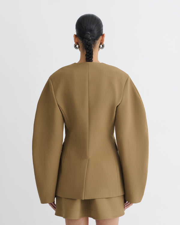 Nanushka Kaori - Elongated Blazer - Brown