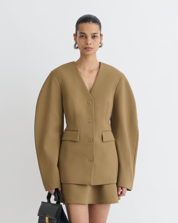 nanushka Kaori - Elongated Blazer - Brown