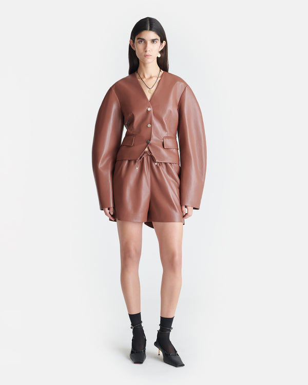 Nanushka Kiyo - Okobor™ Alt-Leather Blazer - Henna