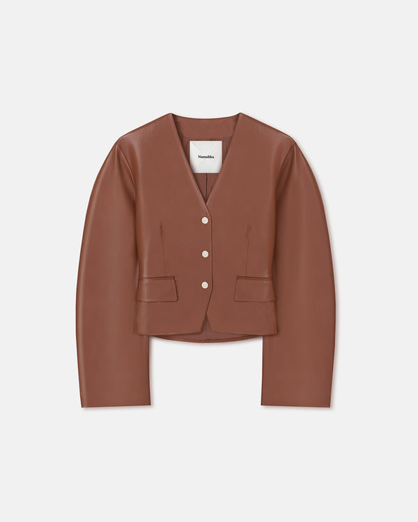 Nanushka Kiyo - Okobor™ Alt-Leather Blazer - Henna