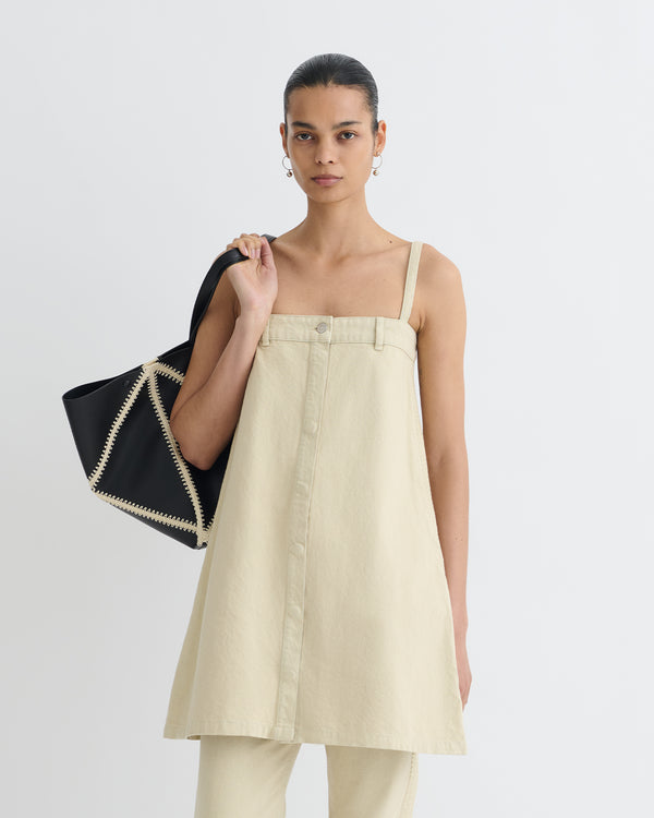 nanushka Lidwina - Denim Mini Dress - Beige