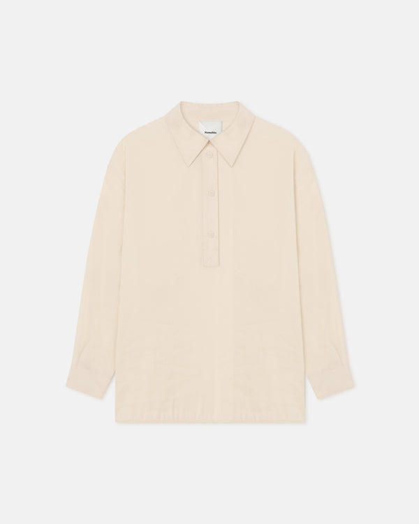 Nanushka Linka - Glass Poplin Shirt - Oat