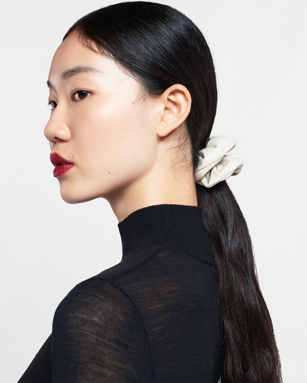 Nanushka Lou - Okobor™ Alt-Leather Scrunchie - Creme