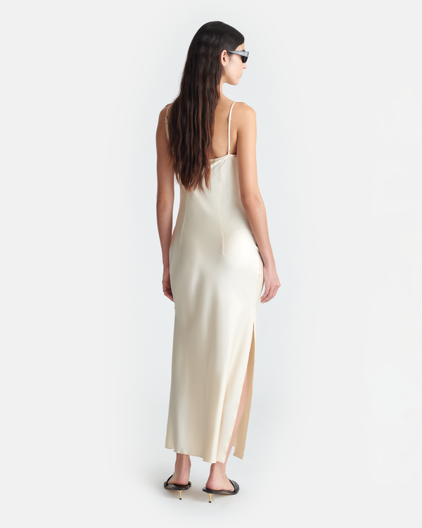 Nanushka Macia - Slip Satin Dress - Creme