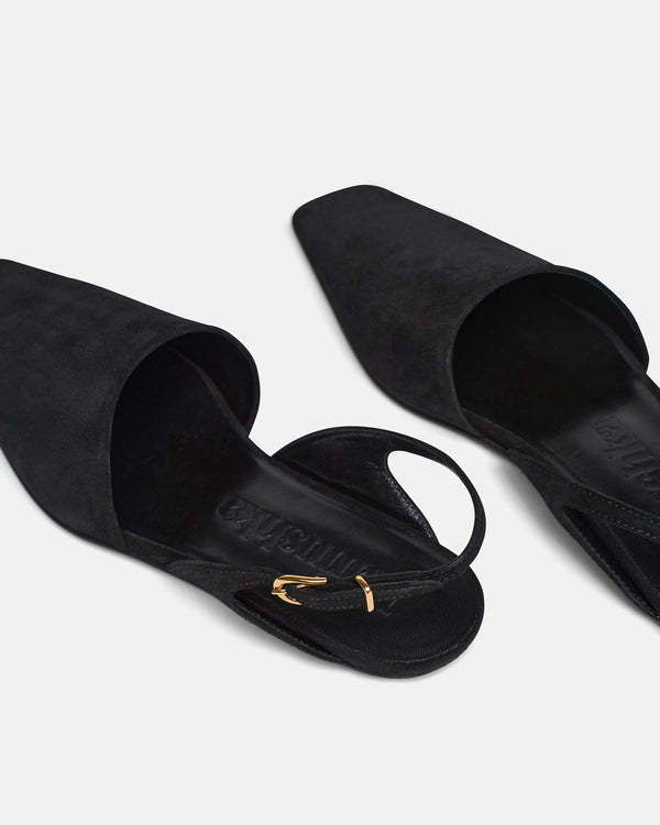 Nanushka Maimu - Leather Point-Toe Flats - Black