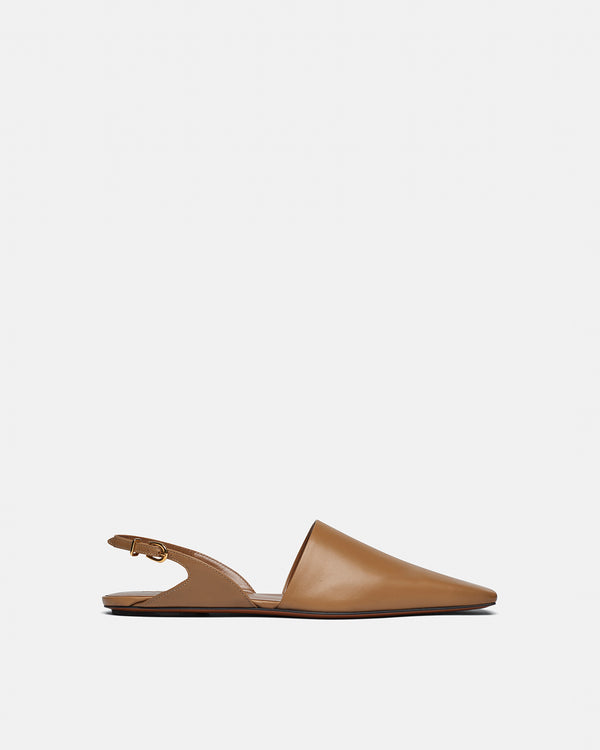 nanushka Maimu - Leather Point-Toe Flats - Nut Brown