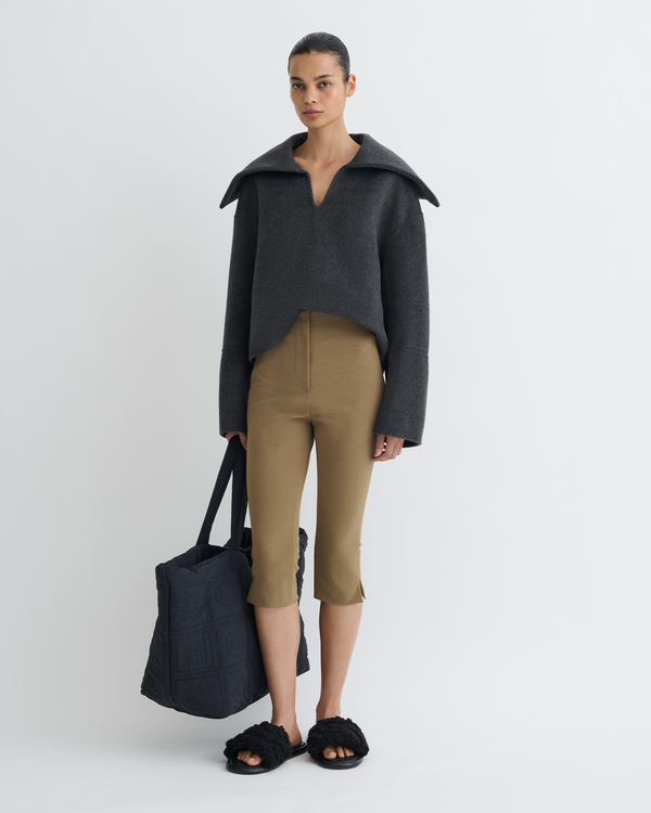 Nanushka Maxe - Double Wool Jacket - Grey Melange