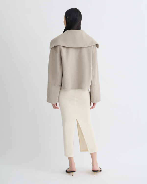 Nanushka Maxe - Double Wool Jacket - Stone
