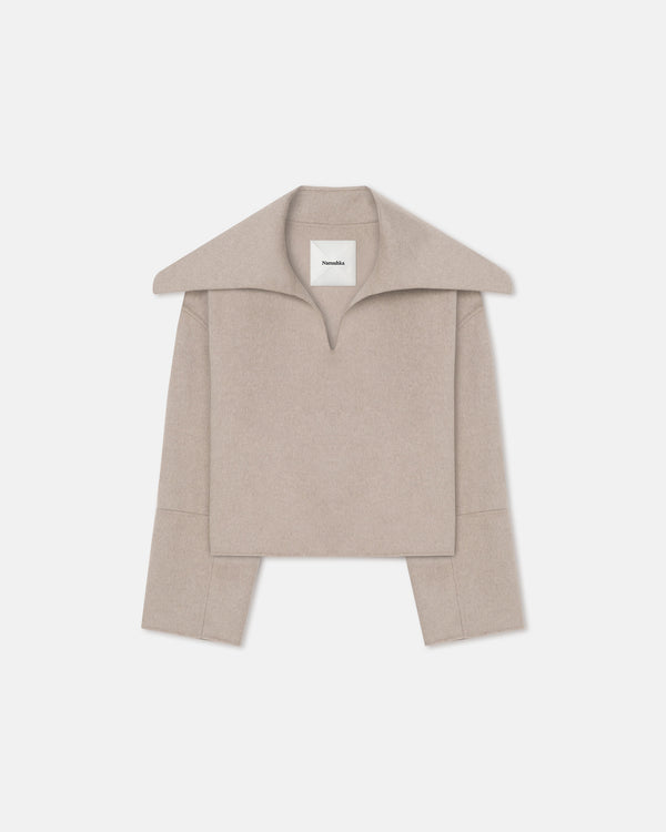 Nanushka Maxe - Double Wool Jacket - Stone