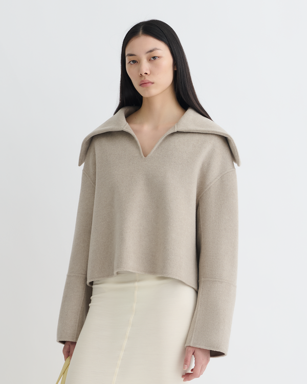 nanushka Maxe - Double Wool Jacket - Stone