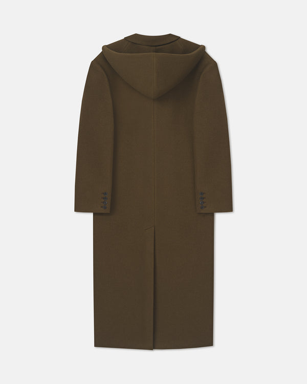 Nanushka Melva - Aged Felted Wool Coat - Wood