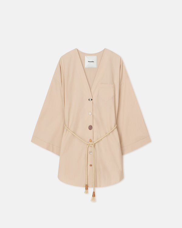 Nanushka Nani - Light Poplin Top - Beige