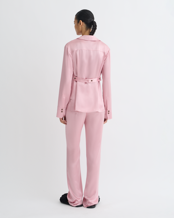 Nanushka Nathalie - Slip Satin Shirt - Pink