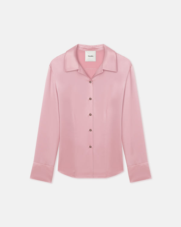Nanushka Nathalie - Slip Satin Shirt - Pink