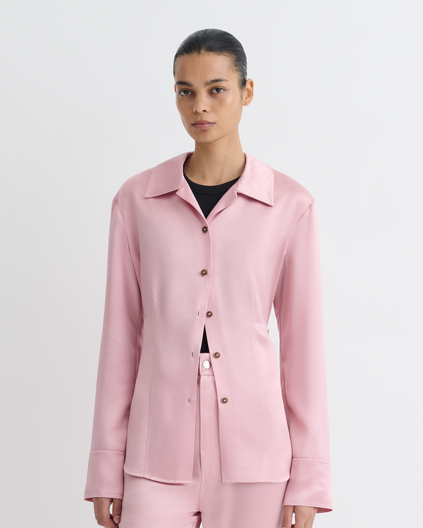 nanushka Nathalie - Slip Satin Shirt - Pink