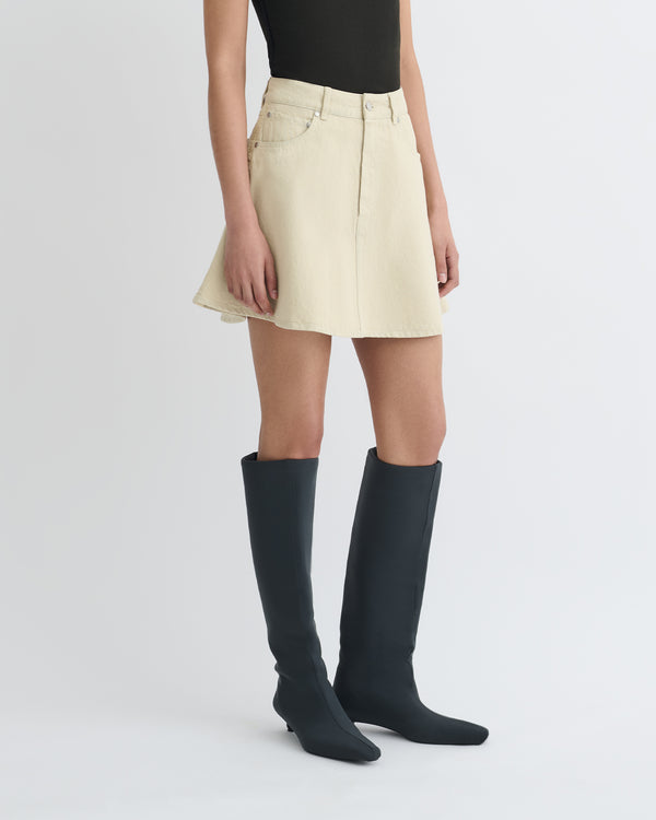 Nanushka Neah - Denim Mini Skirt - Beige