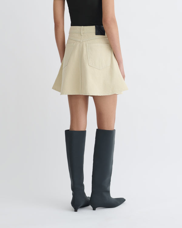 Nanushka Neah - Denim Mini Skirt - Beige